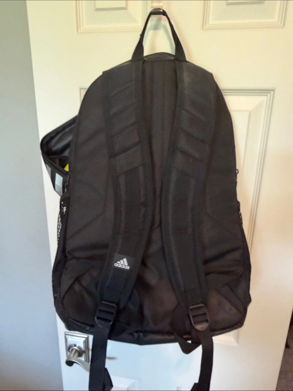 adidas Black Backpack with Silver Stripes